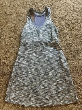 MPG Navy sleeveless athletic dress with Textured Side Panels